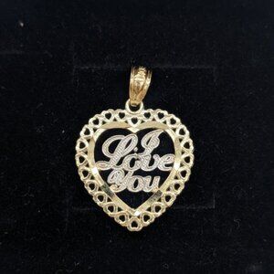 10kt real gold heart pendant
